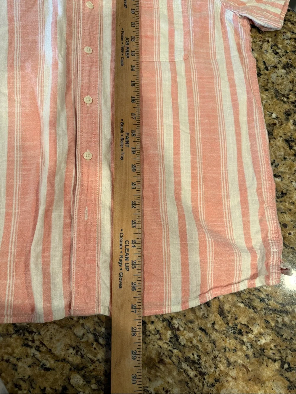 American Eagle pink white striped button-up shirt sleeve 100 cotton shirt medium